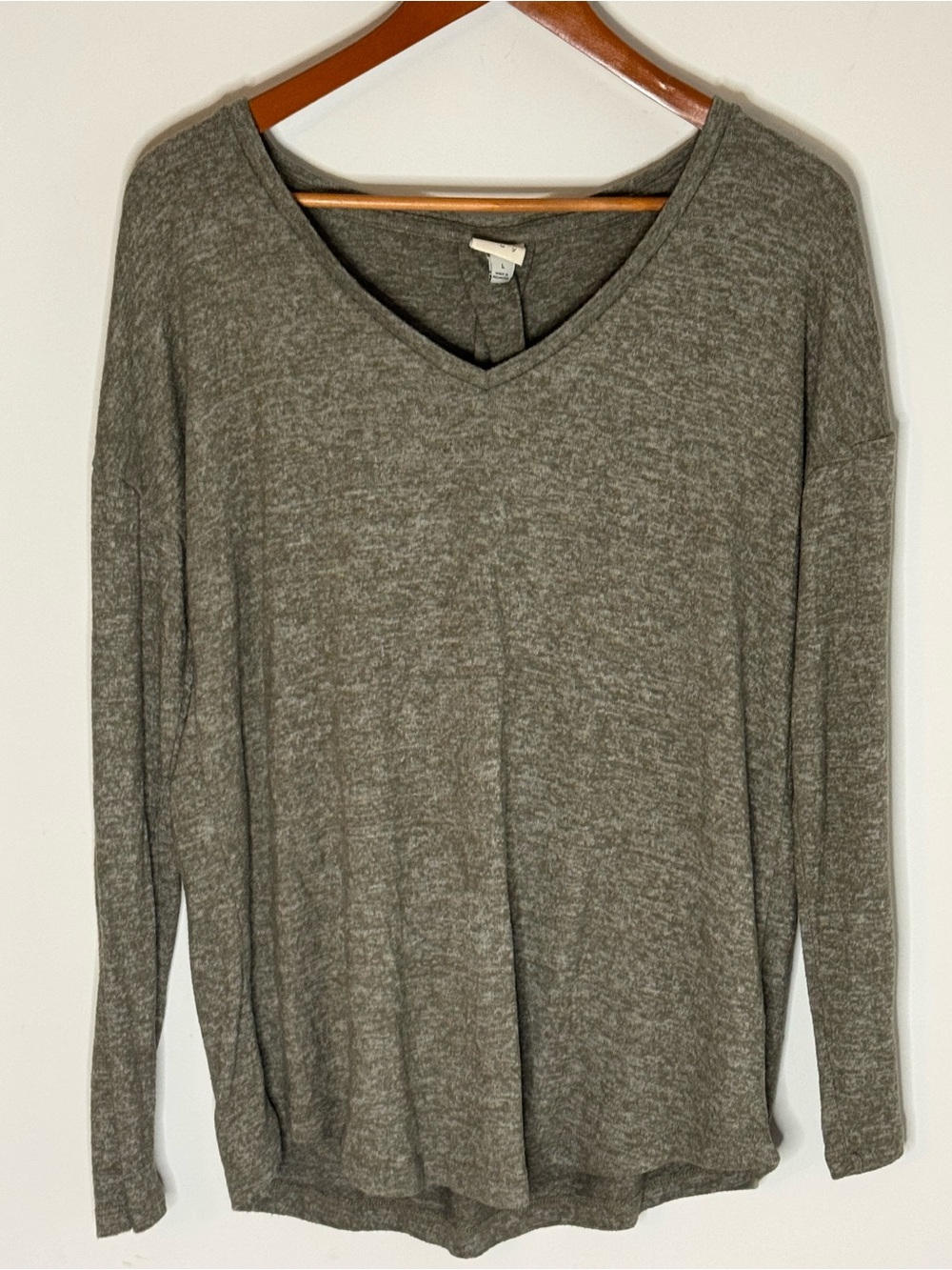 a new day Olive Green V-Neck Long Sleeve Top